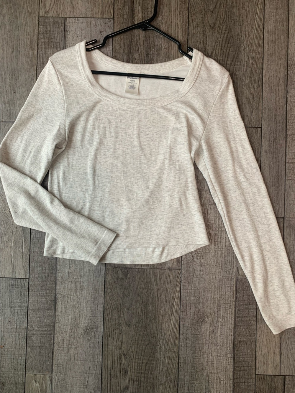 NWOT!!Light Heather Gray Long Sleeve Women's Top